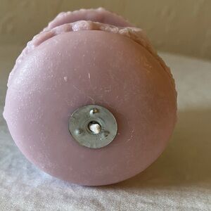 Purple Macaron Candle with Fruit Accents- floral scent